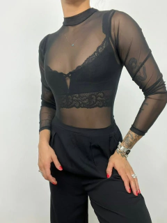 Body Tule Manga Longa - loja online