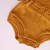 ROMPER TRICOT IRIS TERRACOTA E MOSTADA COM BABADO BEBÊ E INFANTIL
