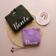 SUÉTER CHUNKY BORDADO A MÁQUINA