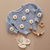 SUÉTER TRICOT COM MARGARIDAS - AZUL - comprar online