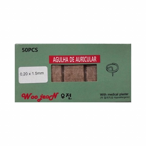 Agulha Auricular 0,20x1,5mm Woo Jeon c/ 50 unidades