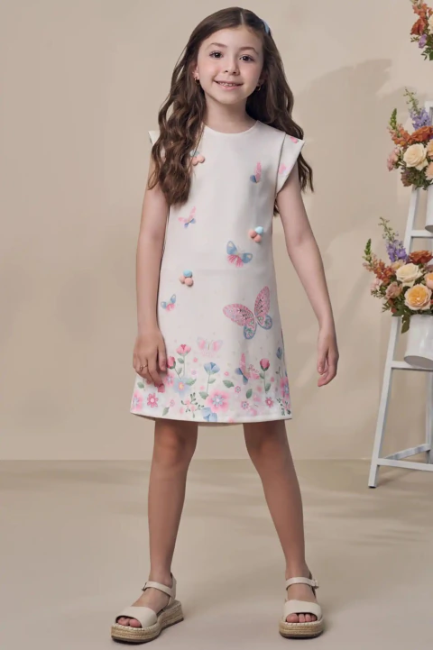 Vestido Borboleta em fly tech