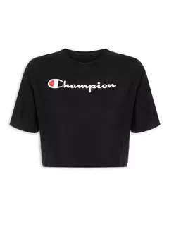 CROPPED CHAMPION FEM SCRIPT 25 BLACK - comprar online