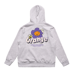 MOLETOM ORANGE REGULAR FELPADO FLOWER AND BEE MESCLA - comprar online
