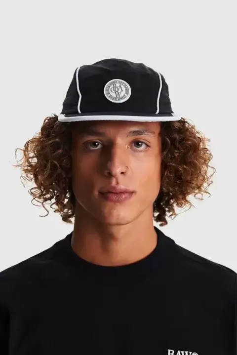 BONÉ BAW FIVE PANEL PIPING CLASSY PRETO