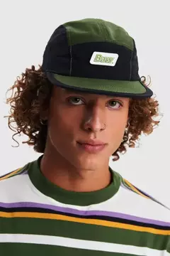 BONÉ BAW FIVE PANEL COLORBLOCK ENERGY PRETO/VERDE MILITAR na internet