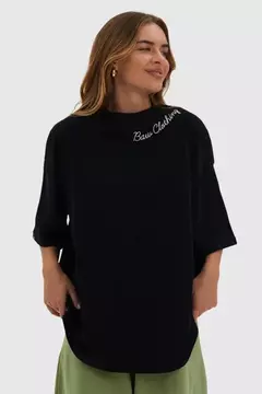CAMISETA BAW OVERSIZED CURSIVE PRETO -  Hipster Store - Street Wear e Sneakers 