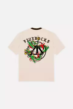 CAMISETA FIVEBUCKS DRAGON ON GOTH OFF WHITE
