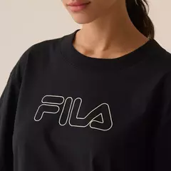 CAMISETA FILA FEM. OVER OUTLINE UNION 1911 PRETO - comprar online