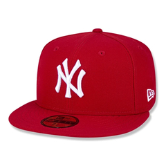 BONE NEW ERA 5950 WHITE ON SCARLET NEYYAN VERMELHO NEPERBON034 7 1/2 59.6