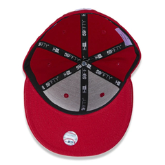 BONE NEW ERA 5950 WHITE ON SCARLET NEYYAN VERMELHO NEPERBON034 7 3/8 58,7 -  Hipster Store - Street Wear e Sneakers 