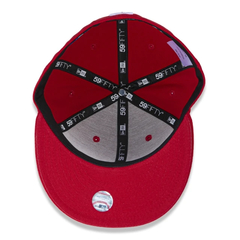 BONE NEW ERA 5950 WHITE ON SCARLET NEYYAN VERMELHO NEPERBON034 7 1/2 59.6 -  Hipster Store - Street Wear e Sneakers 
