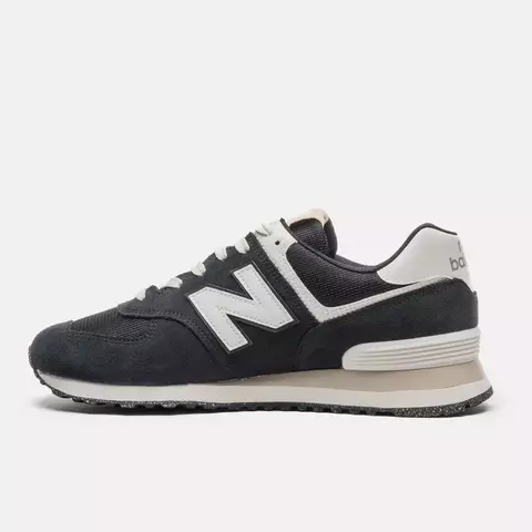 TENIS NEW BALANCE 574 PRETO BEGE CLARO