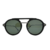 Óculos De Sol Masculino Half Preto Fosco e Verde