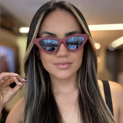 Óculos De Sol Rubi Bordô Fosco - comprar online