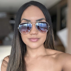 Óculos De Sol Siena Dourado e Preto Degradê