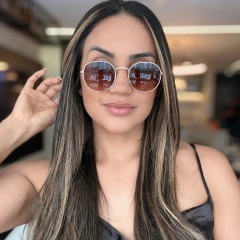 Óculos De Sol Dallas Rosê e Marrom - comprar online