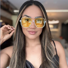 Óculos De Sol Riley Transparente e Amarelo - comprar online