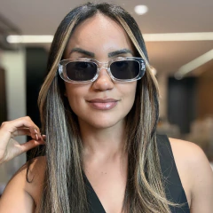 Óculos De Sol Jeri Transparente - comprar online