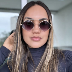 Óculos De Sol Soun Dourado e Preto Degradê