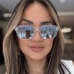 Óculos De Sol Greta Transparente Espelhado - comprar online