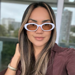 Óculos De Sol Vermontt Branco e Rose - comprar online