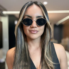 Óculos De Sol Audrey Dourado e Preto - comprar online