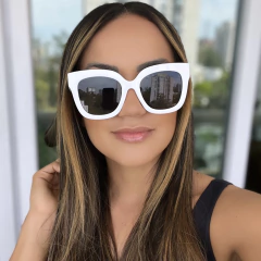 Óculos De Sol Feminino Dsm Cacau Branco