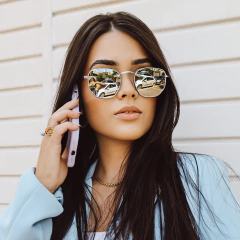 Óculos De Sol Chicago Prata Espelhado - comprar online