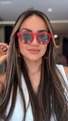 Óculos De Sol Kalista Vermelho e Tartaruga - comprar online