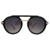 Óculos De Sol Masculino Half Preto e Dourado