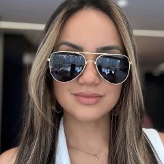 Óculos De Sol Siena Dourado e Preto - comprar online