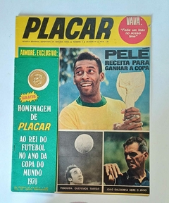 Placar Nº 1 - Pelé com Medalha original. 1970. R A R I D A D E