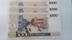 3 Cédulas de 1 Cruzado Novo de 1989 C.197 1ª Serie A 99200025823 A / A 99200025824 A / A 99200025825 A Chancelas de Mailson F.Nobrega e Elmo Camões Flor de Estampa Com Minima Mancha lado Esquerdo - comprar online