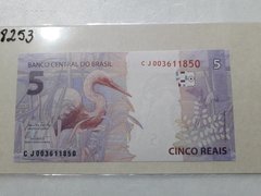 CÉDULA DE 5 REAIS DE 2015 C 341 SERIE C J 003611850 LEVY / TOMBINI FLOR DE ESTAMPA