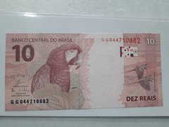 Cédula de 10 Reais De 2018 C 349 Serie G G 044710882 Guardia e Gojdfajn Flor De Estampa
