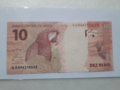 Cédula de 10 Reais De 2018 C 349 Serie G G 044710629 Guardia e Gojdfajn Flor De Estampa