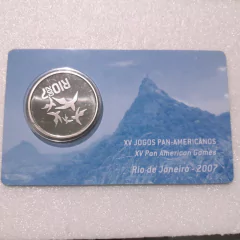 Moeda De 2 Reais De 2007 no Blister Cuproníquel - XV Jogos Pan-americanos - Rio 2007 - FC