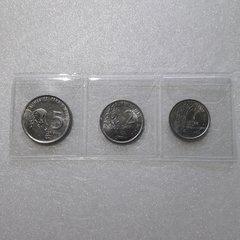 Moedas de 1 / 2 / 5 Centavos de 1975 da FAO Serie Flor de Cunho na internet