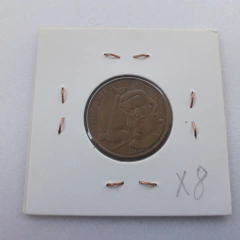 Moeda de 5 Centavos de 2002 Aço Banhado de Cobre Reverso Invertido X 8 - comprar online