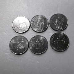Moedas de 20 Cruzeiros de 1981 à 1986 Aço Inox Igreja Serie Completa - comprar online