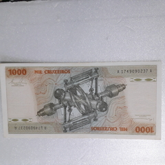 Cédula de 1000 Cruzeiros de 1979 C 154 Serie A 1749090237 A Chancelas de Karlos Rischbieter e Ernane Galvêas  Sob/Fe com Dobra Bancária