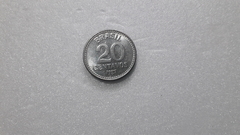 Moeda de 20 Centavos de 1987 Aço Inox com a DATA duplicada ou rebatida MJ 04