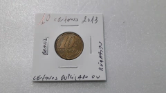 Moeda de 10 Centavos de 2013 Aço Banhado de Bronze Centavos Duplicado ou Rebatido  HB 02 na internet