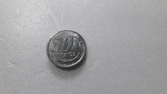 Moeda de 50 Centavos de 2013 Aço Inox Com pequeno BONÉ FF 03