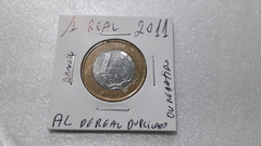 Moeda de 1 Real de 2011 Anel Aço inox Banhado de Bronze Miolo Aço Inox Palavra REAL com a letras AL duplicadas ou Rebatidas WP 01 na internet