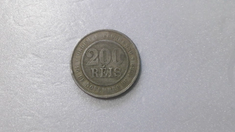 Moeda de 200 Réis de 1897 Cuproníquel RB 12