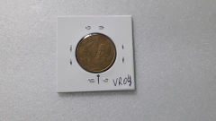 Moeda de 25 Centavos de 2004 Aço Banhado de Bronze Cunho Quebrado ou Sobra de Metal  VR 04 - Mandrade Numismática