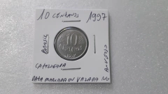 Moeda de 10 Centavos de 1997 Aço Inox com Data Marcada em 2 Lugares Catalogada ZL 30 na internet
