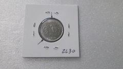 Moeda de 10 Centavos de 1997 Aço Inox com Data Marcada em 2 Lugares Catalogada ZL 30 - Mandrade Numismática
